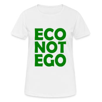 Eco not ego - T-shirt respirant Femme - blanc - Devant - AI Model Female 172 dark (172cm)