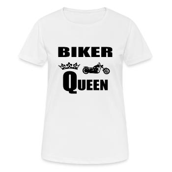 Motorrad - Frauen T-Shirt atmungsaktiv - Weiß - Vorne - AI Model Female 172 dark (172cm)