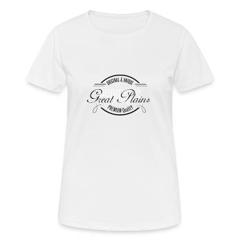 Great Plains - Frauen T-Shirt atmungsaktiv - Weiß - Vorne - AI Model Female 172 dark (172cm)
