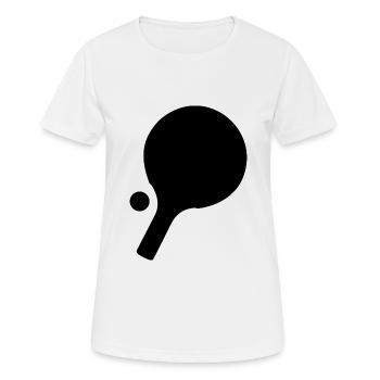 Tennis de table tennis de table raquette balle de tennis de table - T-shirt respirant Femme - blanc - Devant - AI Model Female 172 dark (172cm)