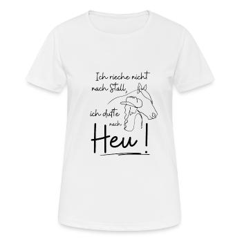 Ich dufte nach Heu - Frauen T-Shirt atmungsaktiv - Weiß - Vorne - AI Model Female 172 dark (172cm)