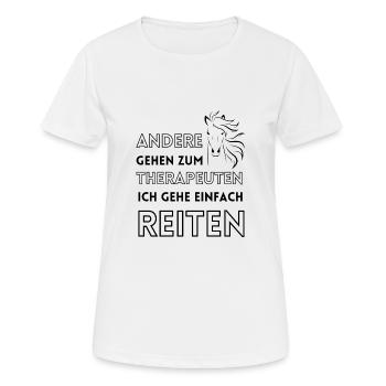Andere gehen zum Therapeuten - Frauen T-Shirt atmungsaktiv - Weiß - Vorne - AI Model Female 172 dark (172cm)