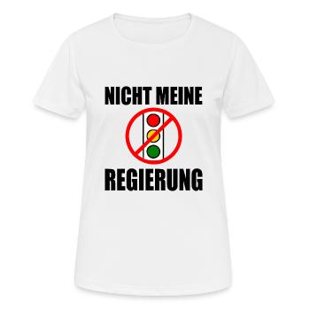 nicht meine regierung ampel - Frauen T-Shirt atmungsaktiv - Weiß - Vorne - AI Model Female 172 dark (172cm)