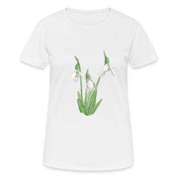 Perce-neige - T-shirt respirant Femme - blanc - Devant - AI Model Female 172 dark (172cm)