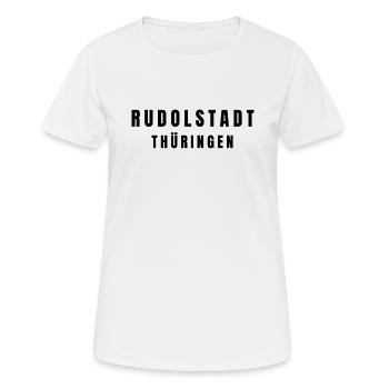 Rudolstadt, Thuringe - T-shirt respirant Femme - blanc - Devant - AI Model Female 172 dark (172cm)