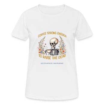 Strong coffee tshirt design - Women's Breathable T-Shirt - white - Front - AI Model Female 172 dark (172cm)