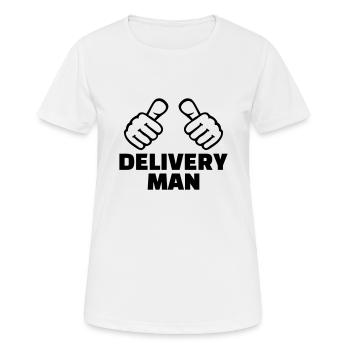Delivery man - T-shirt respirant Femme - blanc - Devant - AI Model Female 172 dark (172cm)