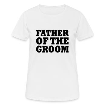 Father of the groom - T-shirt respirant Femme - blanc - Devant - AI Model Female 172 dark (172cm)