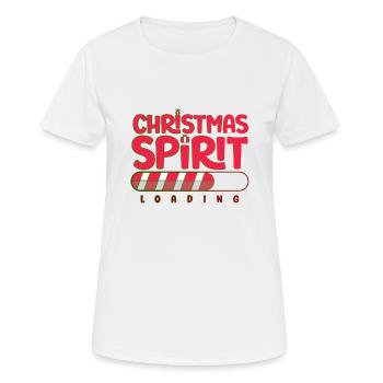Christmas spirit loading - Frauen T-Shirt atmungsaktiv - Weiß - Vorne - AI Model Female 172 dark (172cm)