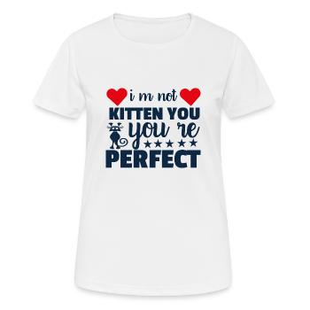 not perfect - Frauen T-Shirt atmungsaktiv - Weiß - Vorne - AI Model Female 172 dark (172cm)