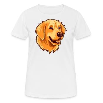 Golden Retriever - Women's Breathable T-Shirt - white - Front - AI Model Female 172 dark (172cm)