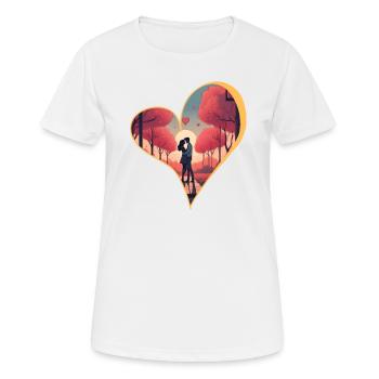 Amour et unité - T-shirt respirant Femme - blanc - Devant - AI Model Female 172 dark (172cm)