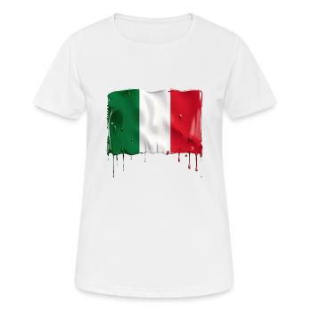 DRAPEAU ITALIEN DRAPEAU ITALIE - T-shirt respirant Femme - blanc - Devant - AI Model Female 172 dark (172cm)
