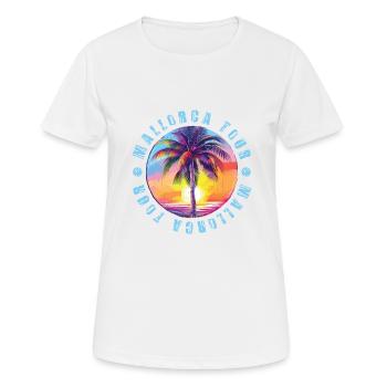 Visite de Majorque colorée - T-shirt respirant Femme - blanc - Devant - AI Model Female 172 dark (172cm)