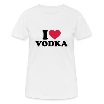 I love Vodka - Women's Breathable T-Shirt - white - Front - AI Model Female 172 dark (172cm)