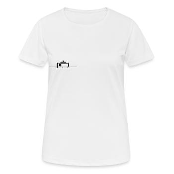 Aiguille de seringue d'injection 1c - T-shirt respirant Femme - blanc - Devant - AI Model Female 172 dark (172cm)