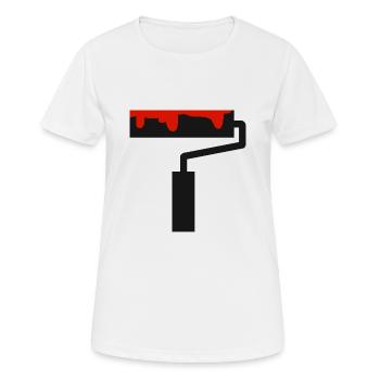 Paintbrush, painting, painting, painters and varnishers - Women's Breathable T-Shirt - white - Front - AI Model Female 172 dark (172cm)