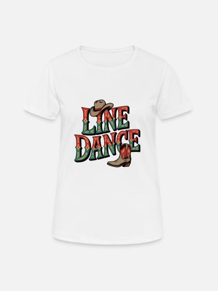 Line Dance mein Hobby - meine Passion - Frauen T-Shirt atmungsaktiv - Weiß