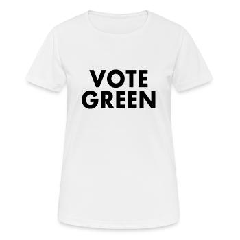 Vote green - Frauen T-Shirt atmungsaktiv - Weiß - Vorne - AI Model Female 172 dark (172cm)