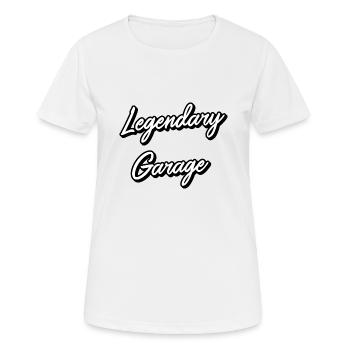 Garage légendaire - T-shirt respirant Femme - blanc - Devant - AI Model Female 172 dark (172cm)