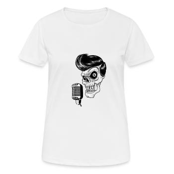 Skull - Rockabilly - Music - Women's Breathable T-Shirt - white - Front - AI Model Female 172 dark (172cm)
