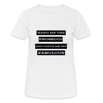 Hand Me Le Prosecco - T-shirt respirant Femme - blanc - Devant - AI Model Female 172 dark (172cm)