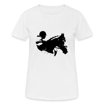 Horse Riding - Women's Breathable T-Shirt - white - Front - AI Model Female 172 dark (172cm)