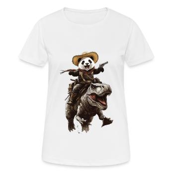 Panda - Frauen T-Shirt atmungsaktiv - Weiß - Vorne - AI Model Female 172 dark (172cm)