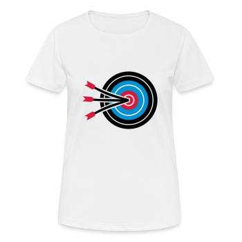 Tir à l'arc - T-shirt respirant Femme - blanc - Devant - AI Model Female 172 dark (172cm)
