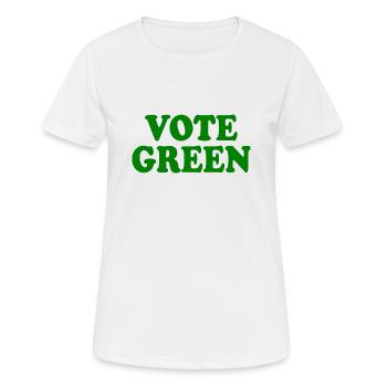 Vote green - Frauen T-Shirt atmungsaktiv - Weiß - Vorne - AI Model Female 172 dark (172cm)