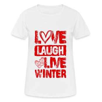 Love Live Winter - T-shirt respirant Femme - blanc - Devant - AI Model Female 172 dark (172cm)