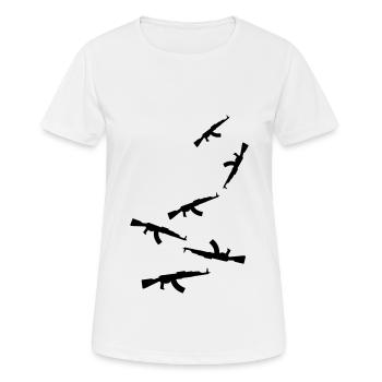 Gewehr icon symbol - Frauen T-Shirt atmungsaktiv - Weiß - Vorne - AI Model Female 172 dark (172cm)
