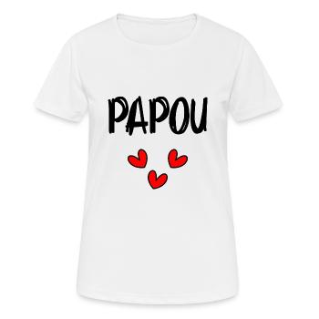 PAPUAN. DAD. FATHER'S DAY. HAPPY DADDY'S DAY - Women's Breathable T-Shirt - white - Front - AI Model Female 172 dark (172cm)