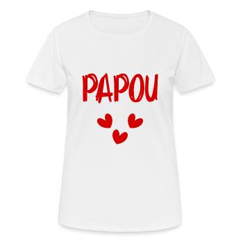 PAPUAN. DAD. FATHER'S DAY. HAPPY DADDY'S DAY - Women's Breathable T-Shirt - white - Front - AI Model Female 172 dark (172cm)