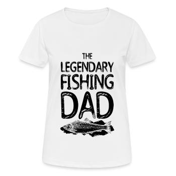 Fishing dad - T-shirt respirant Femme - blanc - Devant - AI Model Female 172 dark (172cm)