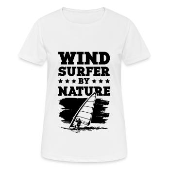 windsurfer windsurfing cooler spruch - T-shirt respirant Femme - blanc - Devant - AI Model Female 172 dark (172cm)