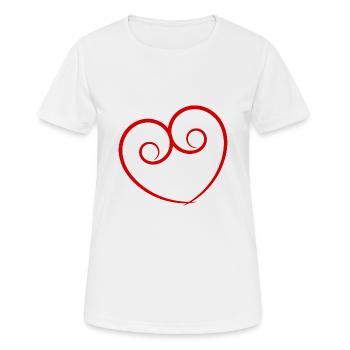 LIEBE. PAAR. ICH HABE GERADE GEHEIRATET. Junggesellinnenabschied. VALENTINSTAG. - Frauen T-Shirt atmungsaktiv - Weiß - Vorne - AI Model Female 172 dark (172cm)