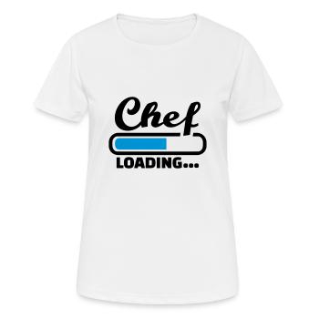 Chef - Frauen T-Shirt atmungsaktiv - Weiß - Vorne - AI Model Female 172 dark (172cm)