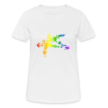 Pentagramme Satan Diable gothique gothique Sorcière occulte 2 - T-shirt respirant Femme - blanc - Devant - AI Model Female 172 dark (172cm)