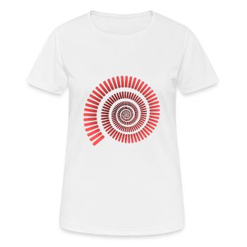 Spirale Abstrakt Kunst Muster Zeichen unendlich - Frauen T-Shirt atmungsaktiv - Weiß - Vorne - AI Model Female 172 dark (172cm)