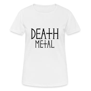 Death Metal - Frauen T-Shirt atmungsaktiv - Weiß - Vorne - AI Model Female 172 dark (172cm)