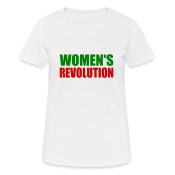 Womens revolution - Frauen T-Shirt atmungsaktiv - Weiß - Vorne - AI Model Female 172 dark (172cm)