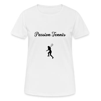 Passion Tennis - T-shirt respirant Femme - blanc - Devant - AI Model Female 172 dark (172cm)