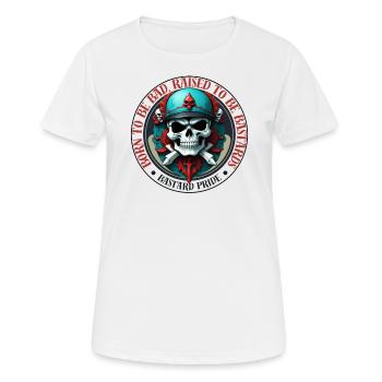 Nés pour être mauvais, élevés pour être des bâtards - T-shirt respirant Femme - blanc - Devant - AI Model Female 172 dark (172cm)