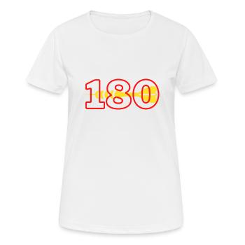 180 - Frauen T-Shirt atmungsaktiv - Weiß - Vorne - AI Model Female 172 dark (172cm)