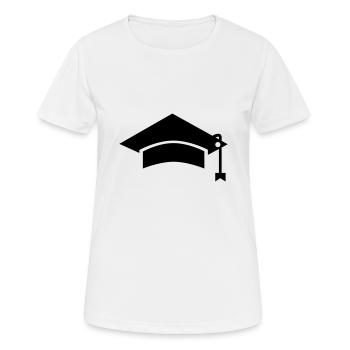 Doktorhut, docteur, graduation, graduation - T-shirt respirant Femme - blanc - Devant - AI Model Female 172 dark (172cm)