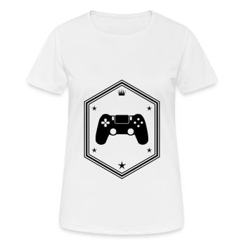 controller gamer - Frauen T-Shirt atmungsaktiv - Weiß - Vorne - AI Model Female 172 dark (172cm)