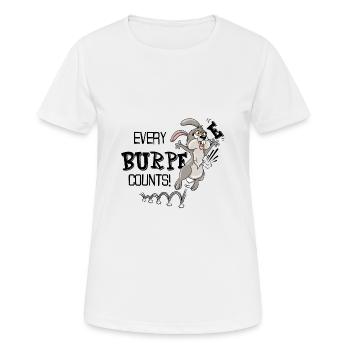 Push-up Jump Burpee Fitness Motivation - Women's Breathable T-Shirt - white - Front - AI Model Female 172 dark (172cm)