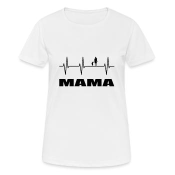 Mama - Frauen T-Shirt atmungsaktiv - Weiß - Vorne - AI Model Female 172 dark (172cm)