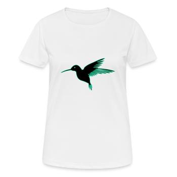 Kolibri Vogel Tropical Summer - Frauen T-Shirt atmungsaktiv - Weiß - Vorne - AI Model Female 172 dark (172cm)